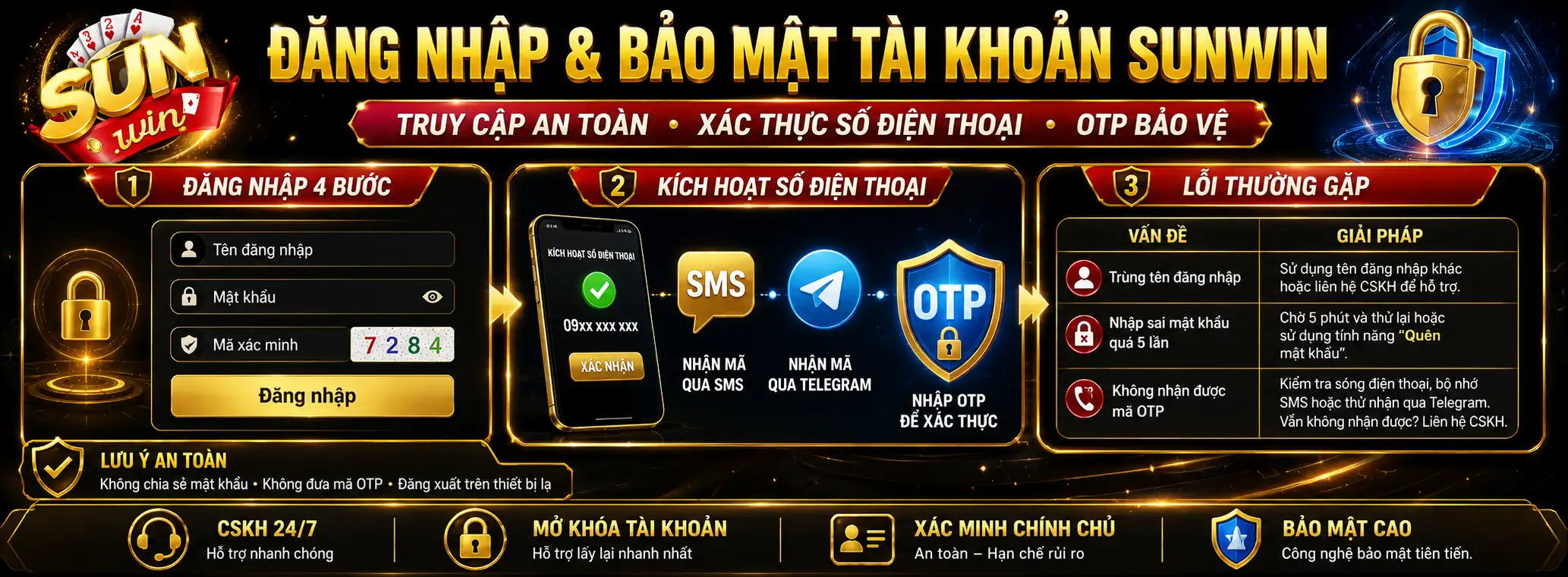 Hướng Dẫn Cách Đăng Nhập Sunwin An Toàn, Không Bị Chặn