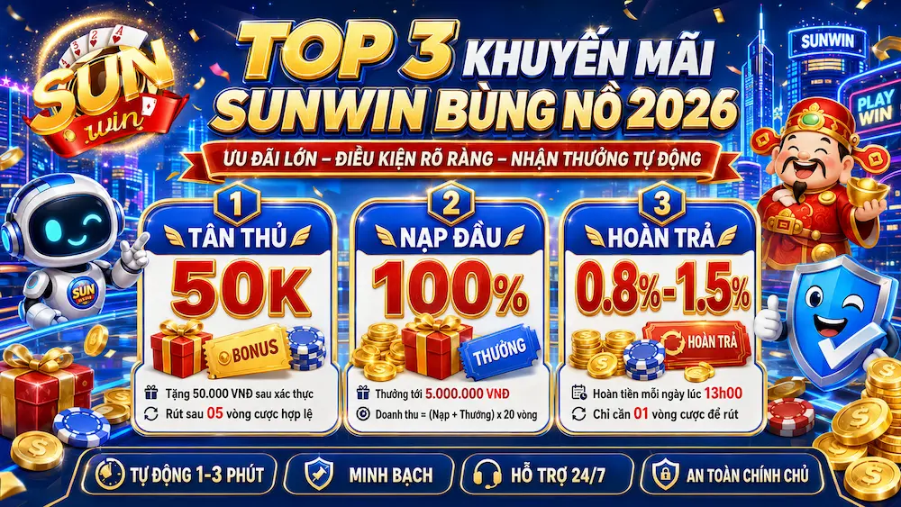 Top 3 Chương Trình Khuyến Mãi Sunwin Bùng Nổ Nhất